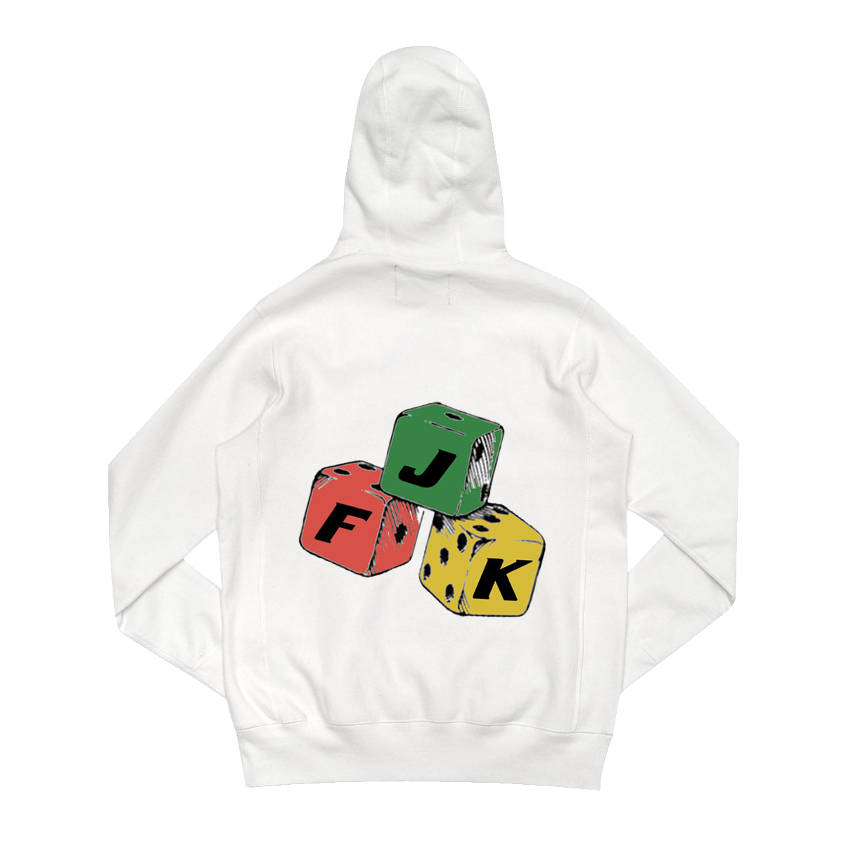 dice hoody white