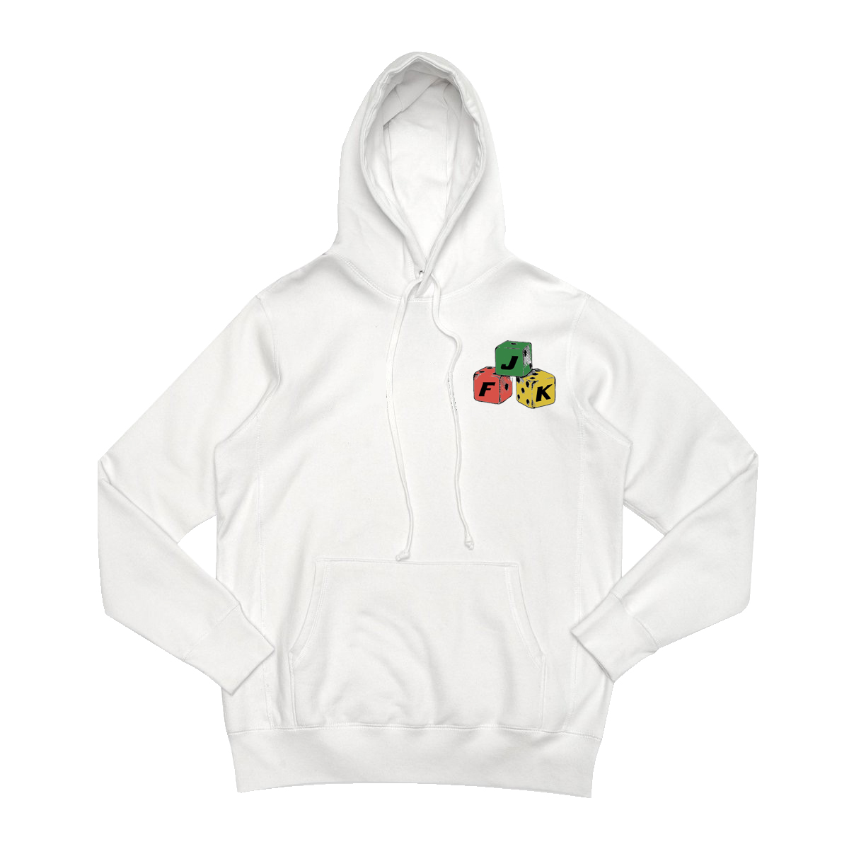 dice hoody white