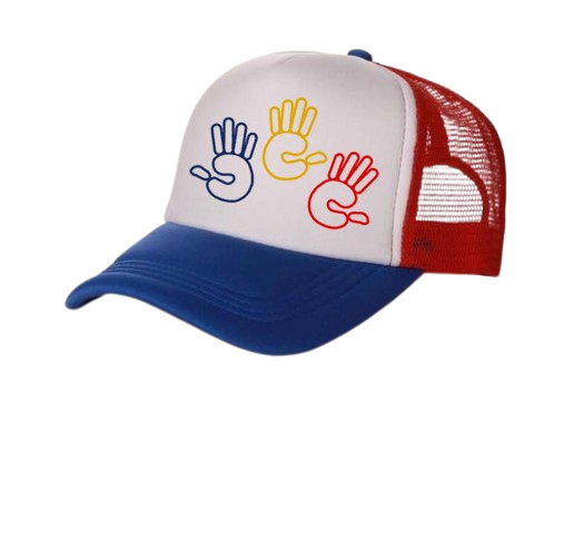 3 palm figure trucker hats