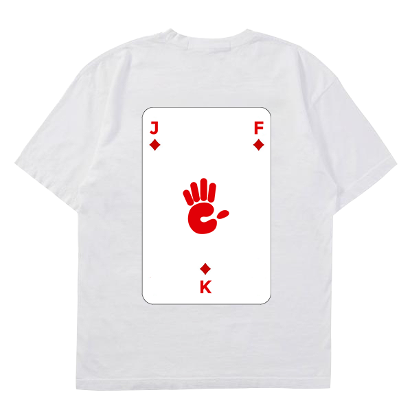 jfk cards design white tee