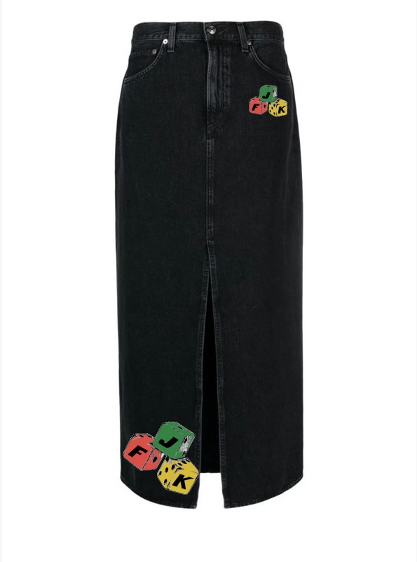 JFK midi dice skirt